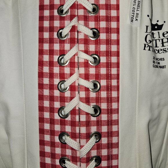 NWT DAISY DUKE RED GINGHAM TIGHT LACING CORSET MEDIUM - Picture 5 of 16